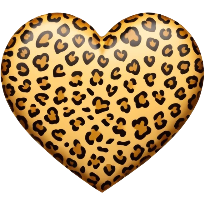 corazón leopardo  emoji