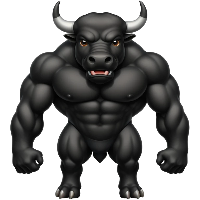 Black bull emoji