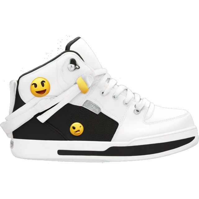 Hip hop shoes white  emoji