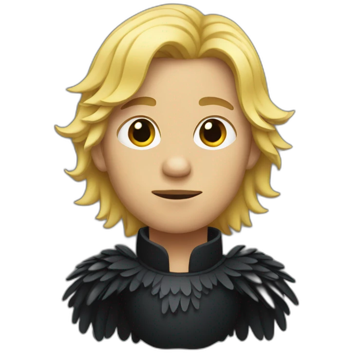 crow with blond hair emoji