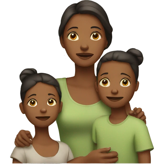 Poor mother and children emoji