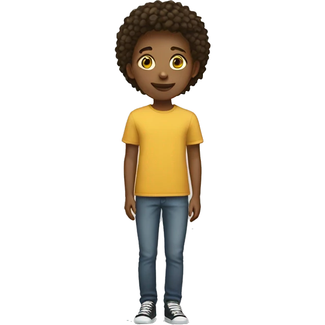 Full length white teenager emoji