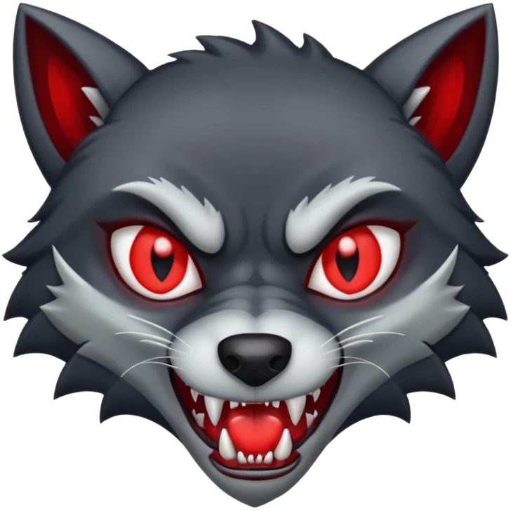 A vampire wolf standing  emoji