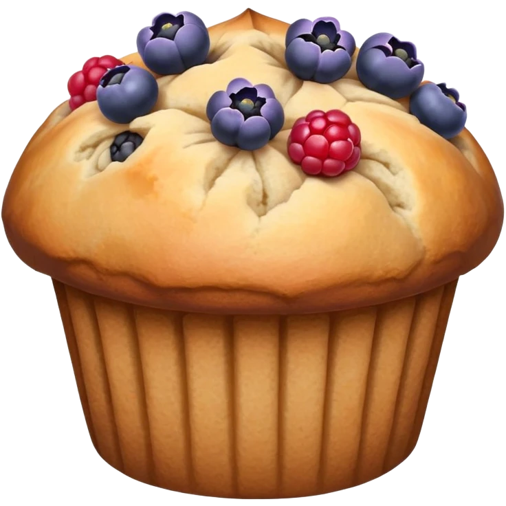 Lavender flower muffin with berries emoji