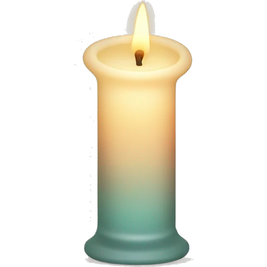 Candle in a powder-colored glass emoji
