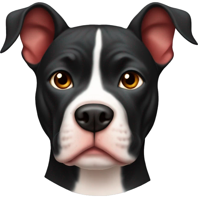 Black and red pitbull emoji