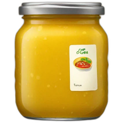 salsa sauce jar yellow label emoji