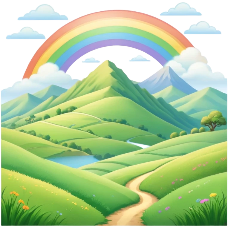  pastel rainbow hobbit landscape  emoji