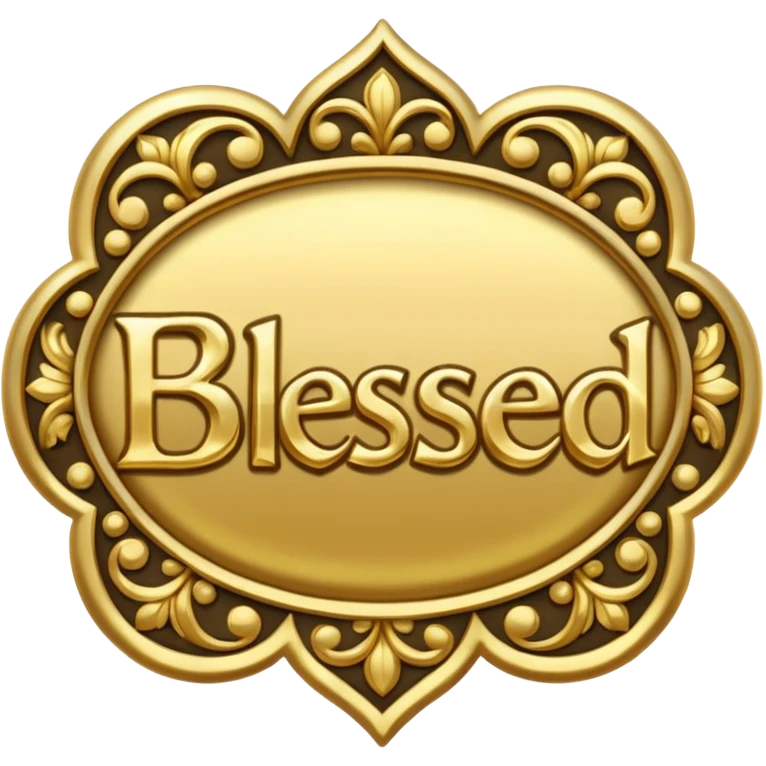 word "blessed" emoji