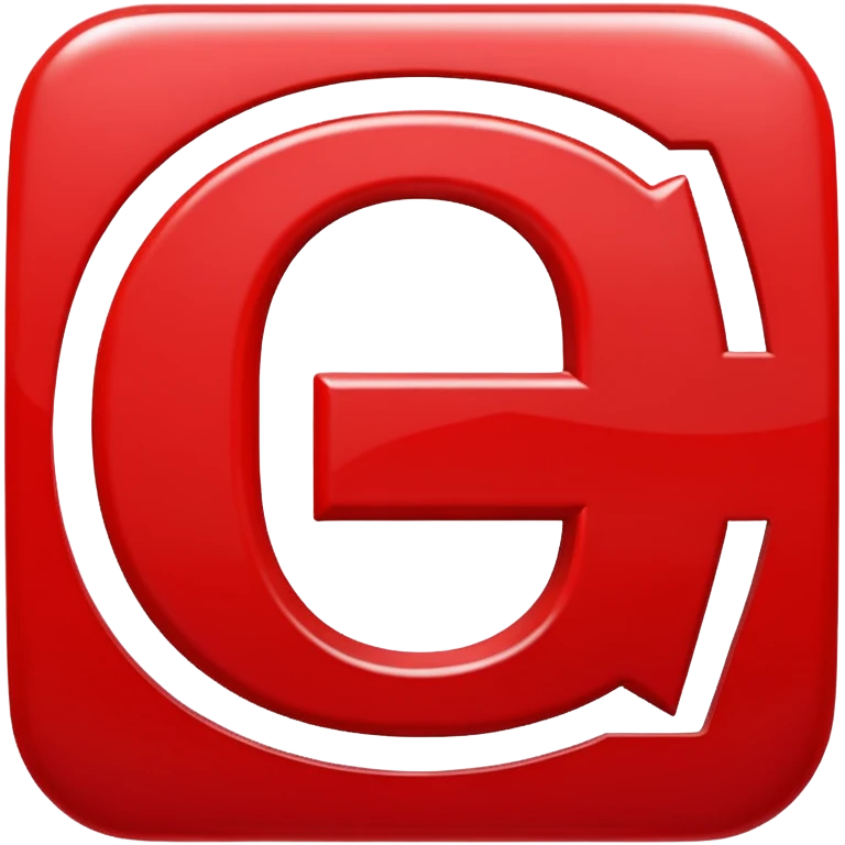 A bold white capital letter "C" in the exact same font and style as the 🅱️ emoji, centered inside a red rounded square, flat emoji design, glossy shiny light reflection on the top left, clean and simple, transparent background, no extra elements emoji