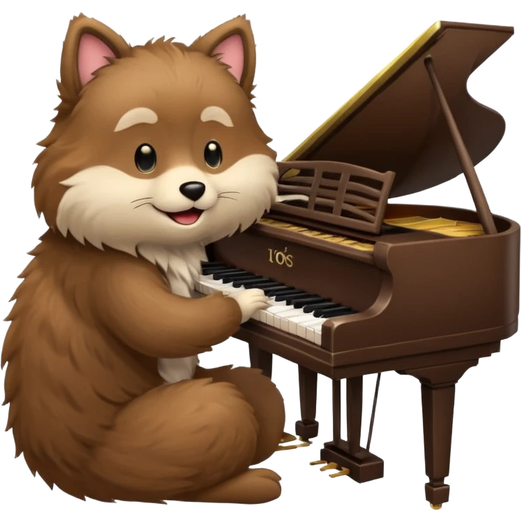 animal playing piano emoji