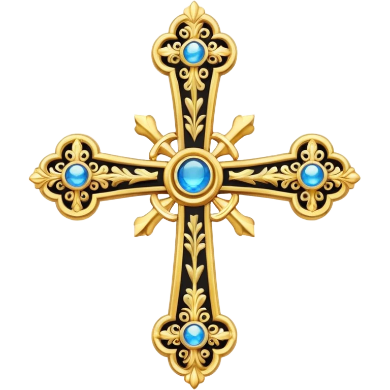 Eastern Orthodox cross. Transparent bakgrund. emoji