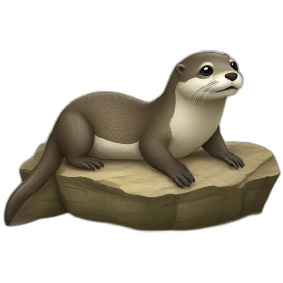 Loutre sur tortue  emoji