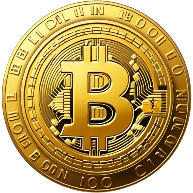 make a golden crypto bitcoin coin emoji