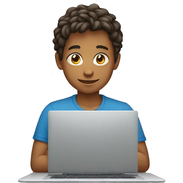 boy with laptop emoji