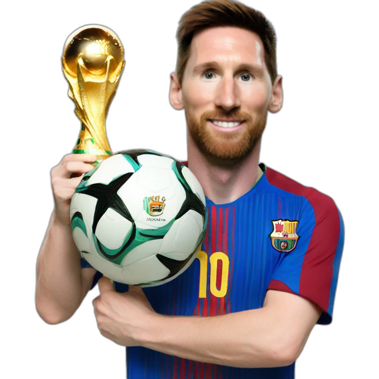 messi with world cup emoji