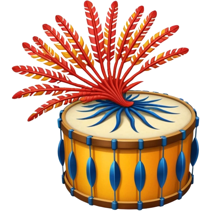 feather star playing drum emoji