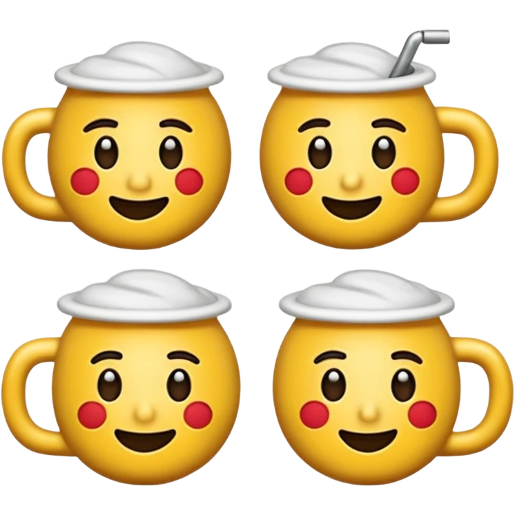 Crea un emogmji che piange con delle tazze sotto le lacrime emoji
