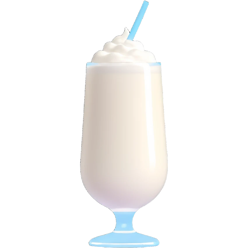 A cold Turkish yogurt drink served in a glass, white and frothy, sometimes with bubbles on top emoji