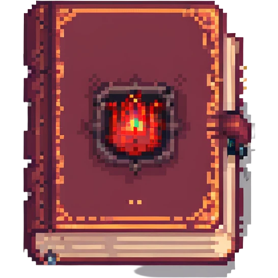 red cursed book with dark aura emoji