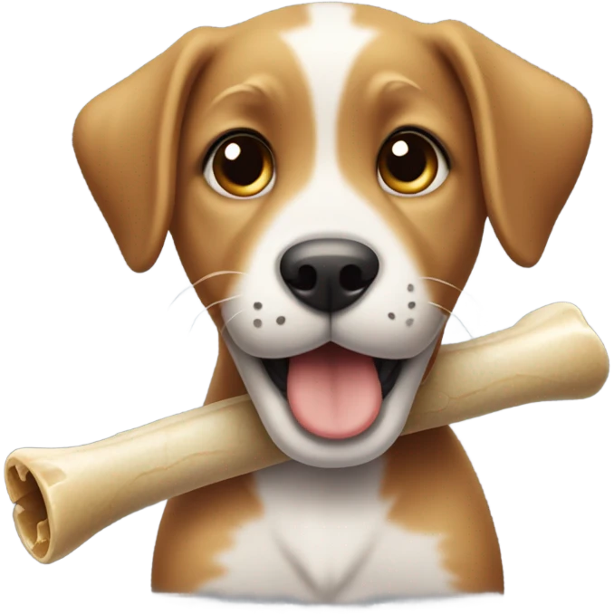 Puppy with bone emoji