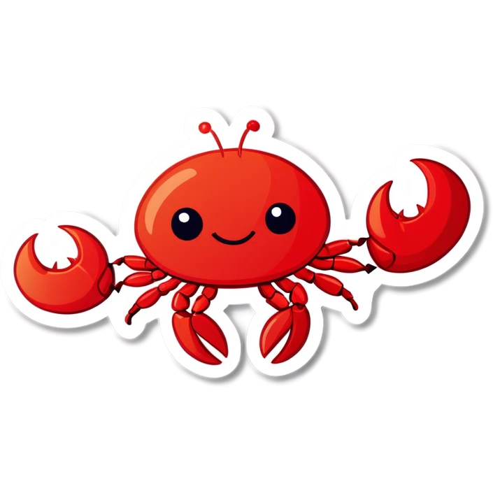 Cute little red lobster emoji