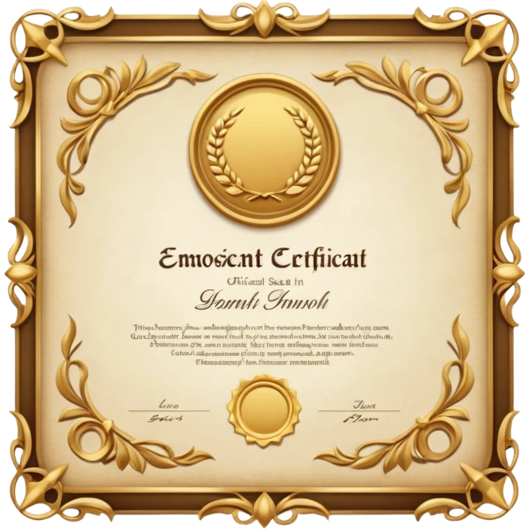 a certificate emoji