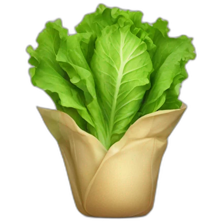Lettuce wearing its freshness emoji