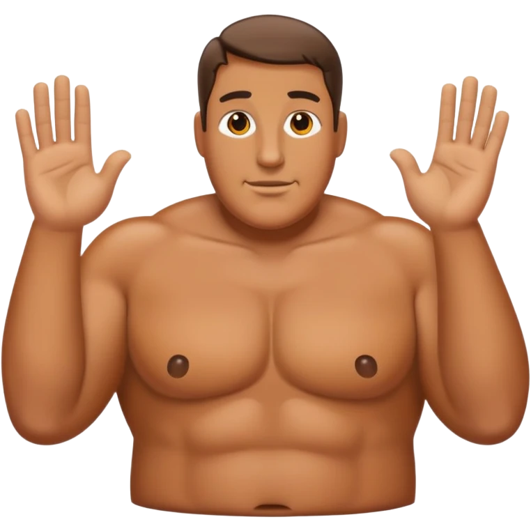 a full-sized man.  wearing emoji