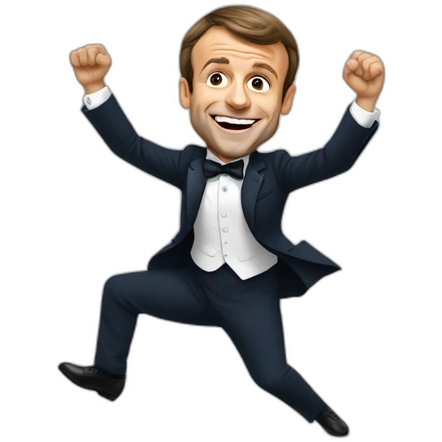 Emmanuel Macron dancing emoji