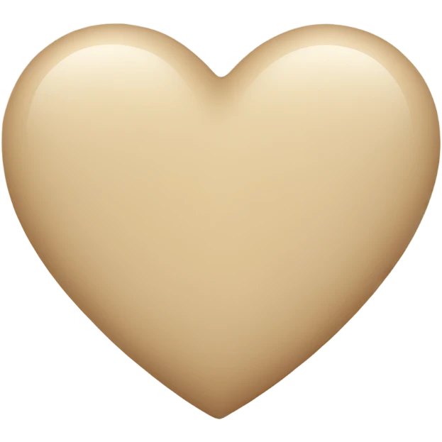 Beige heart emoji