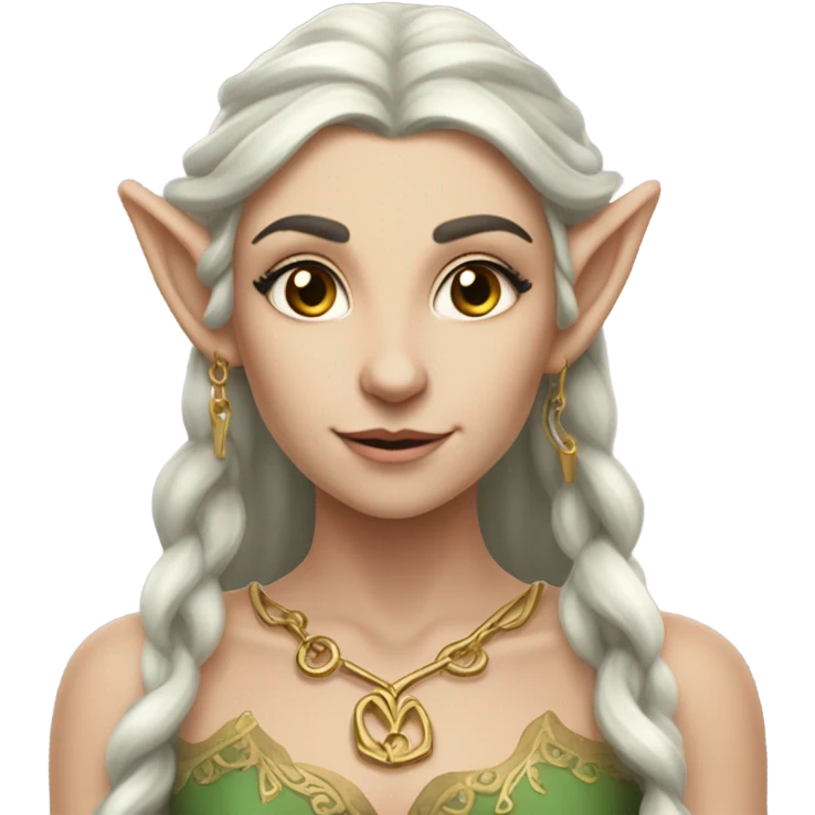 an elf woman login holding a big key emoji