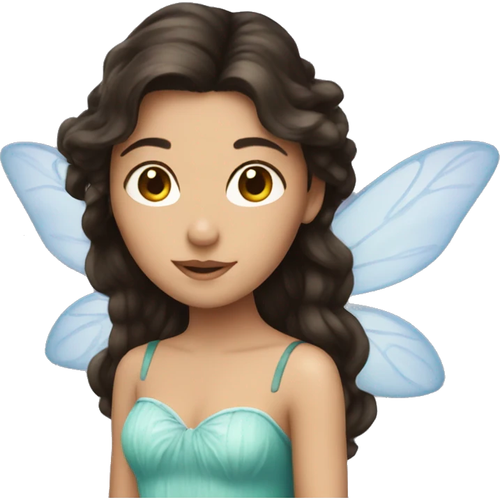 Brunette fairy emoji