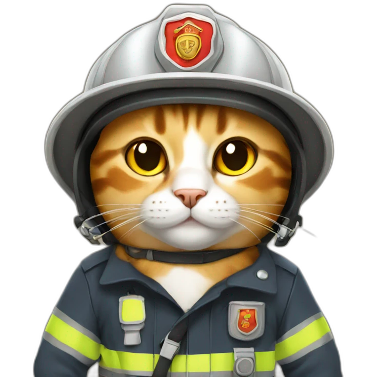 Fireman cat emoji