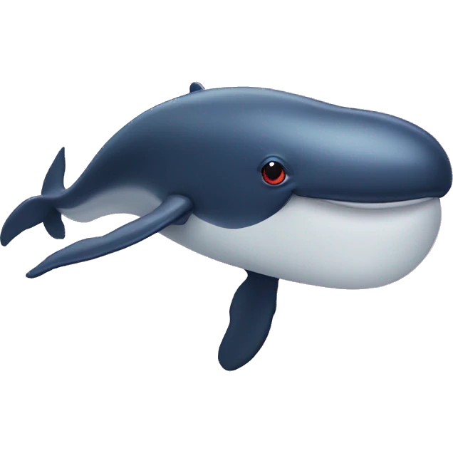Whale with red lipstick emoji