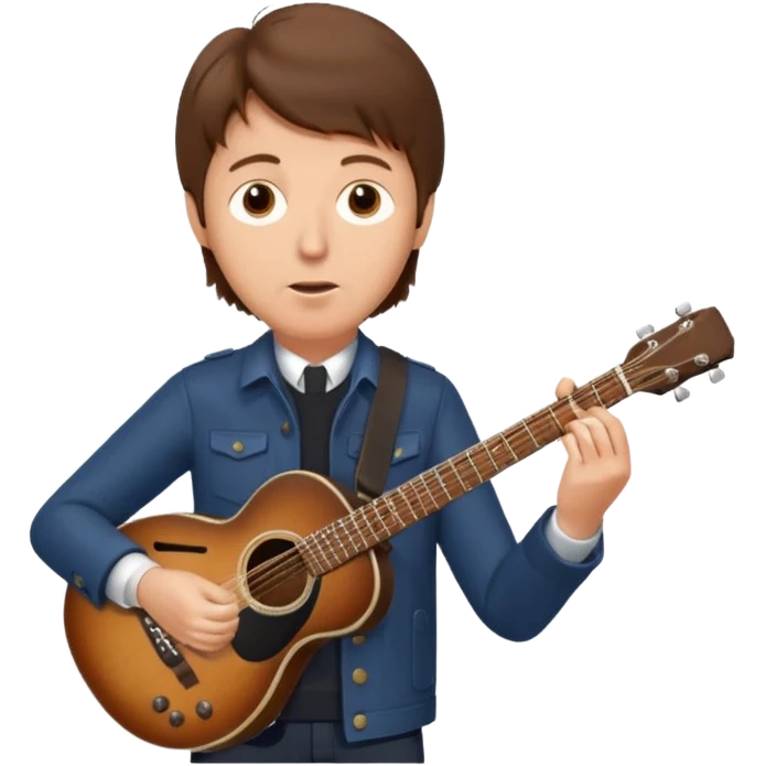 Paul McCartney playing guitar emoji