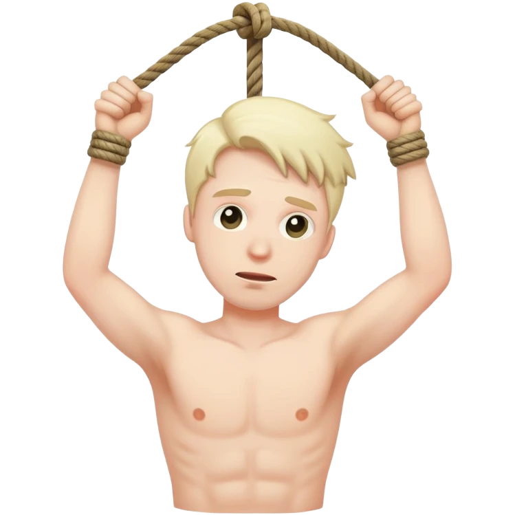 A man who’s hanging himself with a rope  emoji
