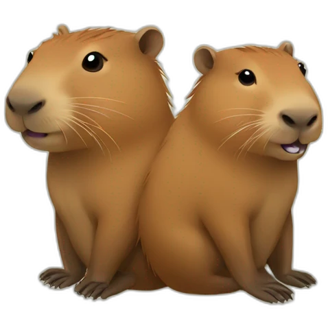 Capybara couple emoji