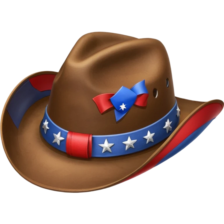 Cowboy hat with USA ribbon  emoji
