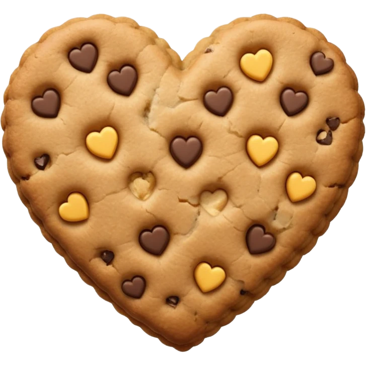 cookie shaped in a heart emoji