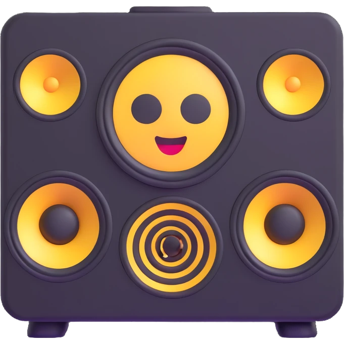 DJ sound speaker 3D emoji style emoji