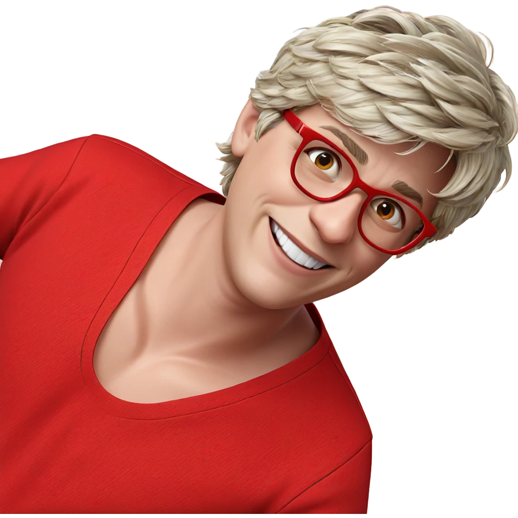 smiling boy in red shirt emoji