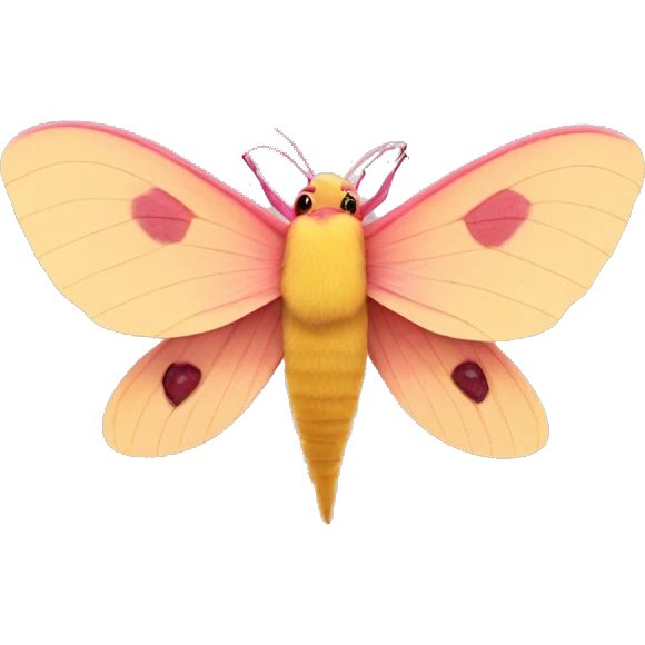 Rosy maple moth emoji