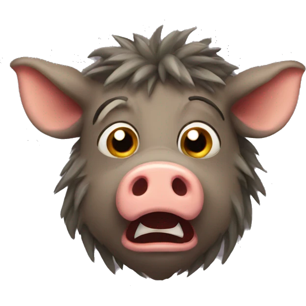 Shocked boar emoji