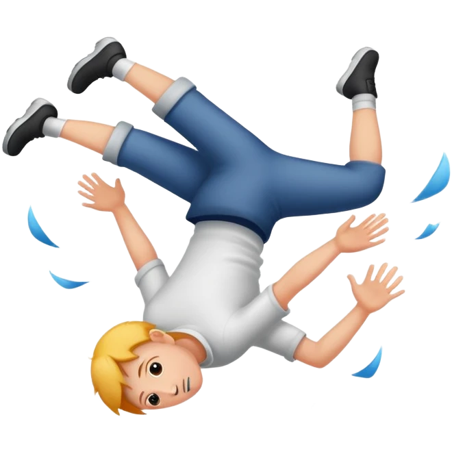 Person falling down emoji