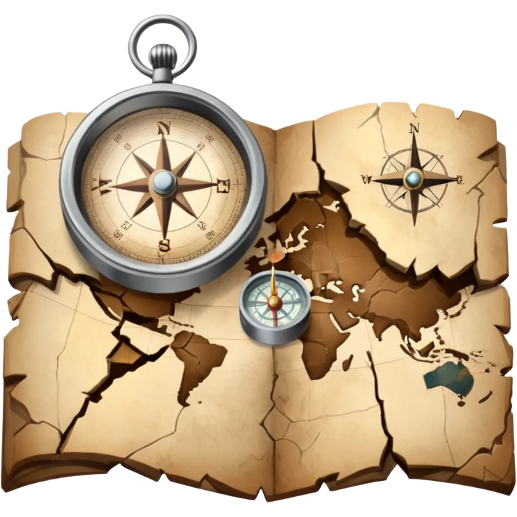 a map and a compass broken emoji