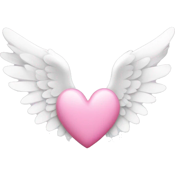Pink heart with white wings  emoji