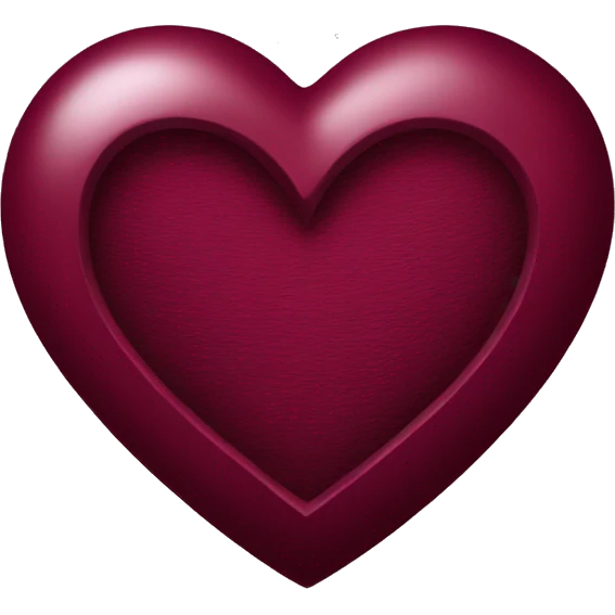 Burgundy heart emoji