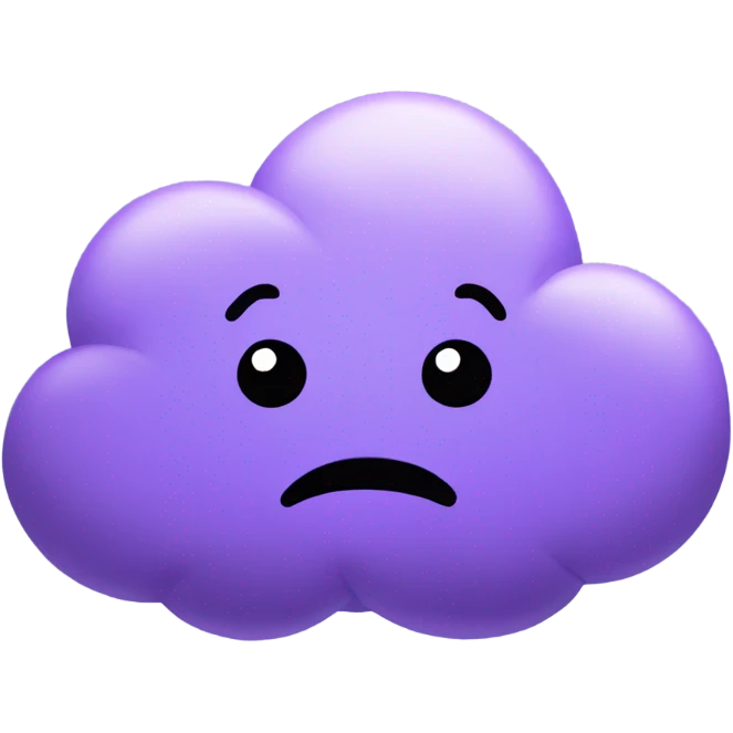 purple cloud sad face emoji