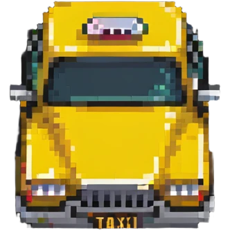 classic yellow taxi cab emoji